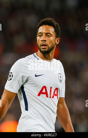 Londres, Royaume-Uni. 13 sep, 2017. Moussa dembele (Tottenham) football/soccer : Moussa dembele de Tottenham Hotspur lors de la phase de groupes de la Ligue des champions match entre Tottenham Hotspur et Borussia Dortmund au stade de Wembley à Londres, Angleterre . Crédit : aflo/Alamy live news Banque D'Images