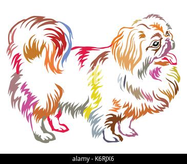 Portrait décoratives colorées de l'article profil de mignon petit canard, vector illustration isolé sur fond blanc Illustration de Vecteur