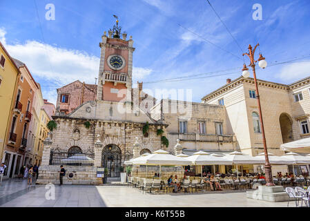 Zadar, Croatie - Juillet 15, 2017 : rues de la ville touristique de Zadar, Dalmatie Croatie Banque D'Images