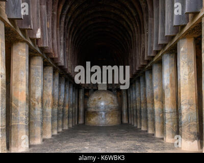 Chaityagriha à Bhaja Caves XII, Maharashtra, Inde Banque D'Images