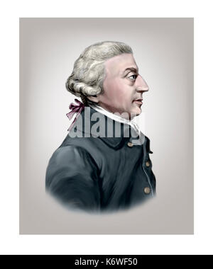 Adam Smith, 1723 - 1790, l'économiste écossais, philosophe, auteur Banque D'Images