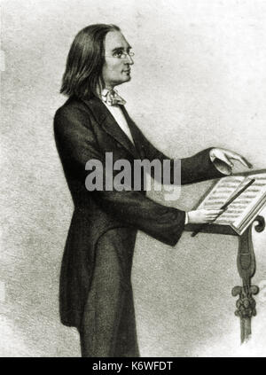 LISZT, Franz / Ferenc - caricature d'orchestre à Weimar, 1850 - pianiste et compositeur hongrois. 22 octobre 1811 - 31 juillet 1886. Banque D'Images