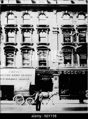 Edison Electric Light, HOLBORN VIADUCT, Londres Banque D'Images