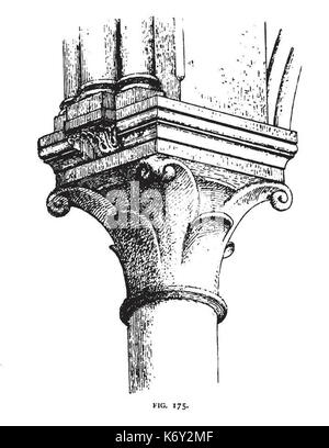 Fig 175 Capital de sanctuaire, la cathédrale de Noyon Banque D'Images