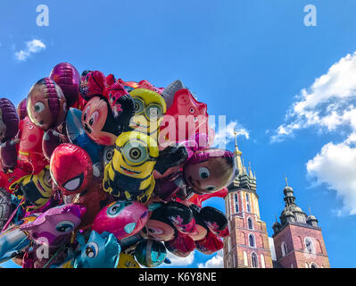 Ballons, dessins animés populaires close-up à Cracovie Banque D'Images