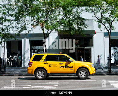 Yellow Taxi Cab Banque D'Images