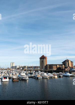 Dunstaffnage Marina, Swansea, Pays de Galles, Royaume-Uni. Banque D'Images