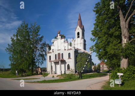 La Lettonie, l'ouest de la Lettonie, Kurzeme Région, Tukums, Cinevilla studio de cinéma, backlot, château Banque D'Images