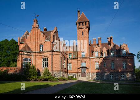 La Lettonie, l'ouest de la Lettonie, Kurzeme Région, Tukums, Jaunmoku Château Banque D'Images