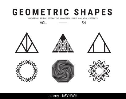 Jeu de formes géométriques universel Illustration de Vecteur