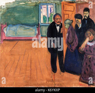 Edvard Munch l'odeur de la mort (1895) Banque D'Images