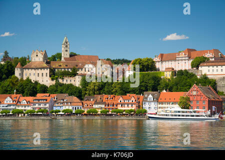 L'ancienne ville de Meersburg sur le lac de Constance (Bodensee), le sud de l'Allemagne Banque D'Images