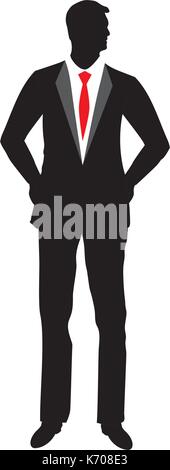 Businessman silhouette vecteur icône illustration design Illustration de Vecteur