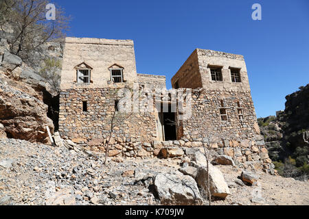 La ville fantôme de wadi habib dans le Djebel Akhdar montagnes du sultanat d'Oman Banque D'Images