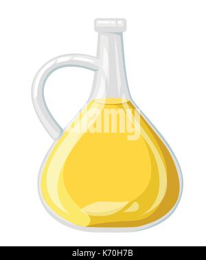 L'huile végétale bouteilles assorties set. L'huile d'olive, tournesol maïs soya vector illustration. la cuisson ingrédient épicé page site web et mobile app desig Illustration de Vecteur