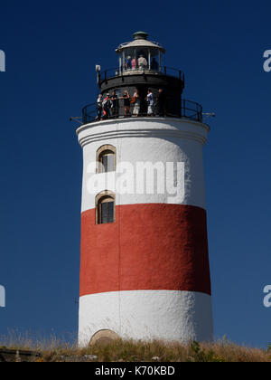 Phare de Söderarm, à l'extérieur de Räfsnäs, Gräddö, Rådmansö dans l'archipel de Roslagen, Stockholm, Suède. Banque D'Images