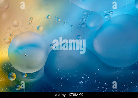Bulle d'eau et d'huile abstract background Banque D'Images