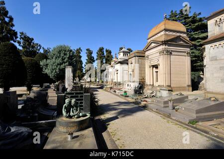 L'Italie, Lombardie, Milan, le cimetière monumental Banque D'Images