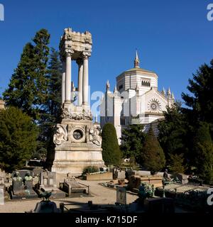 L'Italie, Lombardie, Milan, le cimetière monumental Banque D'Images