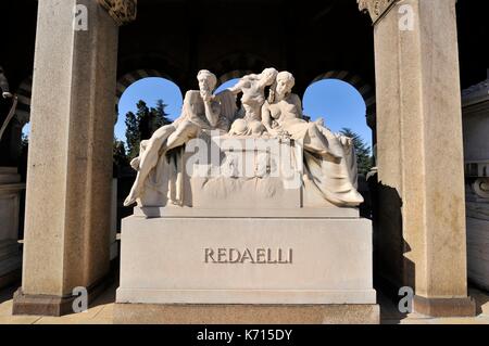 L'Italie, Lombardie, Milan, le cimetière monumental Banque D'Images