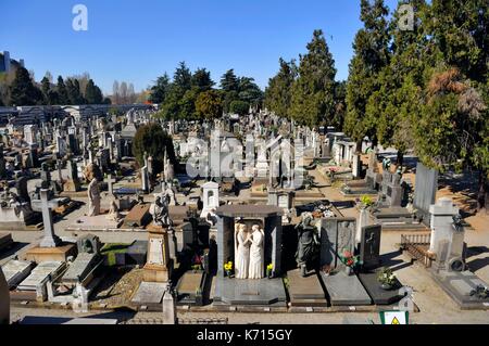 L'Italie, Lombardie, Milan, le cimetière monumental Banque D'Images