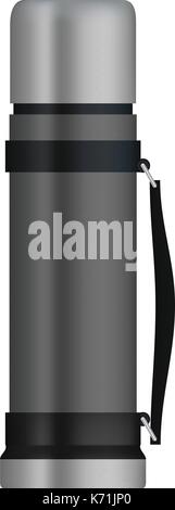 Thermos de voyage immersive, style réaliste Illustration de Vecteur
