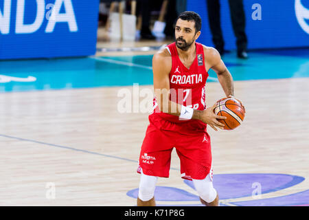 7 septembre 2017 : krunoslav simon # 7 (cro) au cours de l'eurobasket fiba 2017 - Groupe c, match entre la République tchèque et la Croatie au hall polyvalent, CLUJ-NAPOCA, Roumanie rou. foto : Cronos Banque D'Images