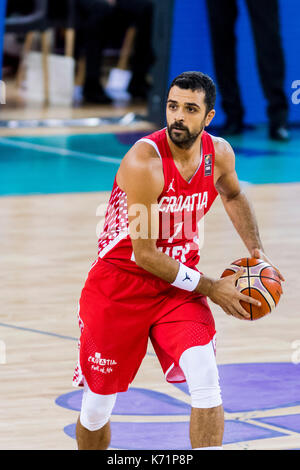7 septembre 2017 : krunoslav simon # 7 (cro) au cours de l'eurobasket fiba 2017 - Groupe c, match entre la République tchèque et la Croatie au hall polyvalent, CLUJ-NAPOCA, Roumanie rou. foto : Cronos Banque D'Images