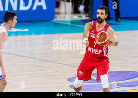7 septembre 2017 : krunoslav simon # 7 (cro) au cours de l'eurobasket fiba 2017 - Groupe c, match entre la République tchèque et la Croatie au hall polyvalent, CLUJ-NAPOCA, Roumanie rou. foto : Cronos Banque D'Images
