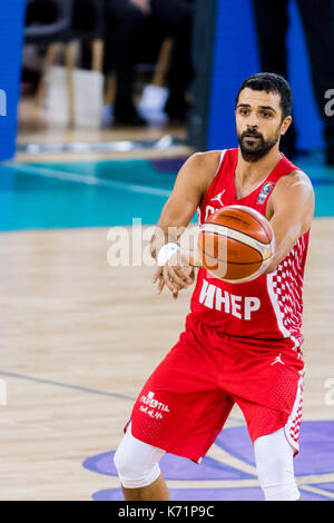 7 septembre 2017 : krunoslav simon # 7 (cro) au cours de l'eurobasket fiba 2017 - Groupe c, match entre la République tchèque et la Croatie au hall polyvalent, CLUJ-NAPOCA, Roumanie rou. foto : Cronos Banque D'Images