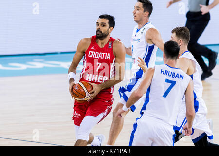 7 septembre 2017 : krunoslav simon # 7 (cro) au cours de l'eurobasket fiba 2017 - Groupe c, match entre la République tchèque et la Croatie au hall polyvalent, CLUJ-NAPOCA, Roumanie rou. foto : Cronos Banque D'Images