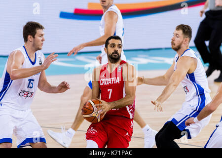 7 septembre 2017 : krunoslav simon # 7 (cro) au cours de l'eurobasket fiba 2017 - Groupe c, match entre la République tchèque et la Croatie au hall polyvalent, CLUJ-NAPOCA, Roumanie rou. foto : Cronos Banque D'Images