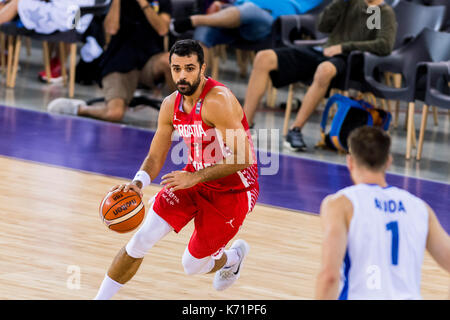 7 septembre 2017 : krunoslav simon # 7 (cro) au cours de l'eurobasket fiba 2017 - Groupe c, match entre la République tchèque et la Croatie au hall polyvalent, CLUJ-NAPOCA, Roumanie rou. foto : Cronos Banque D'Images