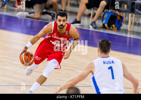 7 septembre 2017 : krunoslav simon # 7 (cro) au cours de l'eurobasket fiba 2017 - Groupe c, match entre la République tchèque et la Croatie au hall polyvalent, CLUJ-NAPOCA, Roumanie rou. foto : Cronos Banque D'Images