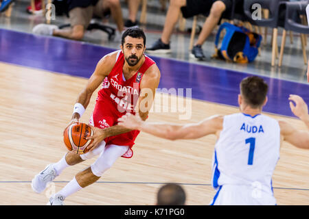 7 septembre 2017 : krunoslav simon # 7 (cro) au cours de l'eurobasket fiba 2017 - Groupe c, match entre la République tchèque et la Croatie au hall polyvalent, CLUJ-NAPOCA, Roumanie rou. foto : Cronos Banque D'Images