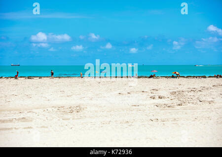 Vue sur une grande quantité de saleté sur la plage de Miami Beach à Miami aux États-Unis ce jeudi 14. (PHOTO: WILLIAM VOLCOV/BRÉSIL PHOTO PRESSE) Banque D'Images