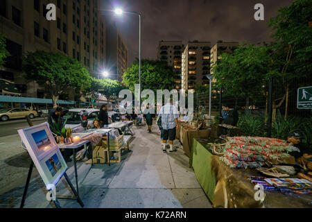 Los Angeles, USA. 14Th sep 2017. steet vendeurs de la célèbre promenade artistique du centre-ville de los angeles le Sep 14, 2017 à Los Angeles, Californie crédit : chon leong kit/Alamy live news Banque D'Images