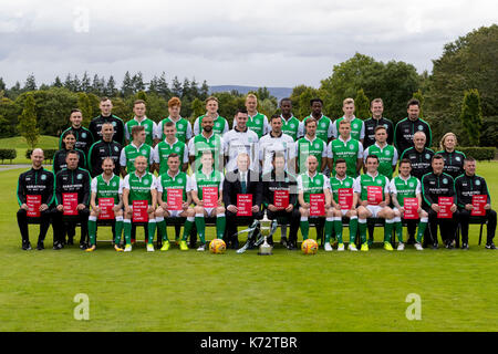 L'équipe de hibernian groupp Banque D'Images