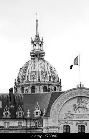 Le dôme de l'Hôtel des Invalides à Paris, France Banque D'Images