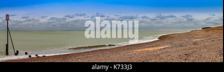 Le littoral français vu de Kent Banque D'Images