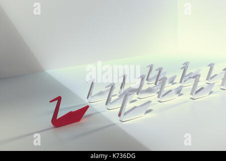 Le rendu 3d du concept de leadership Banque D'Images
