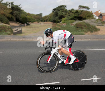 Michal Kwiatkowski, l'équipe Sky, Tour de Bretagne cycliste 2017 Phase 5, Contre-la-montre individuel, Clacton On Sea. Banque D'Images