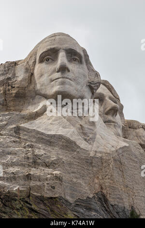 Le mont Rushmore - Visages du président américain a sculpté dans la roche. Banque D'Images