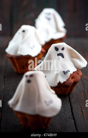 Cupcakes Halloween Ghost Banque D'Images