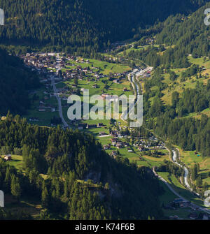 Les hauderes, Suisse - les hauderes, un village suisse dans les Alpes Pennines, canton du Valais Banque D'Images