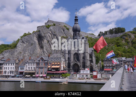 Travaux de rénovation au centre de Dinant, Belgique, le 24 juin, 2017 Banque D'Images