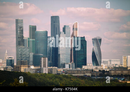 Moscow City skyline, Moscou, Russie Banque D'Images