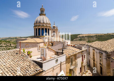 Dôme, cathédrale San Giorgio, Ragusa Ibla, piazza della Republica, Ragusa, unesco world heritage, Val di Noto, ragusa Banque D'Images