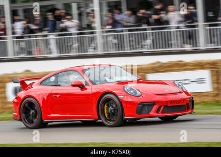 2017 Porsche 911 GT3 au 2017 Goodwood Festival of Speed, Sussex, UK. Banque D'Images