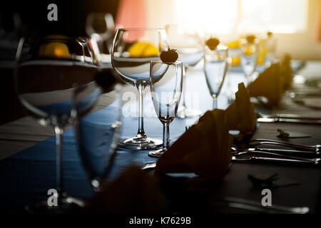 Tables de mariage préparé pour une mariée Banque D'Images